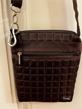 lug Quilted Crossbody Bag in Espresso Brown